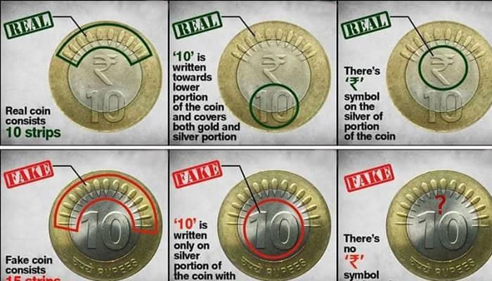 FAKE 10 RUPEE COINS hoax