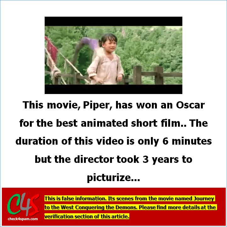 SPAM) Movie Piper Won Oscar for Best Animation Short Film - Check4Spam