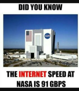 internet speed nasa 91 gbps spam