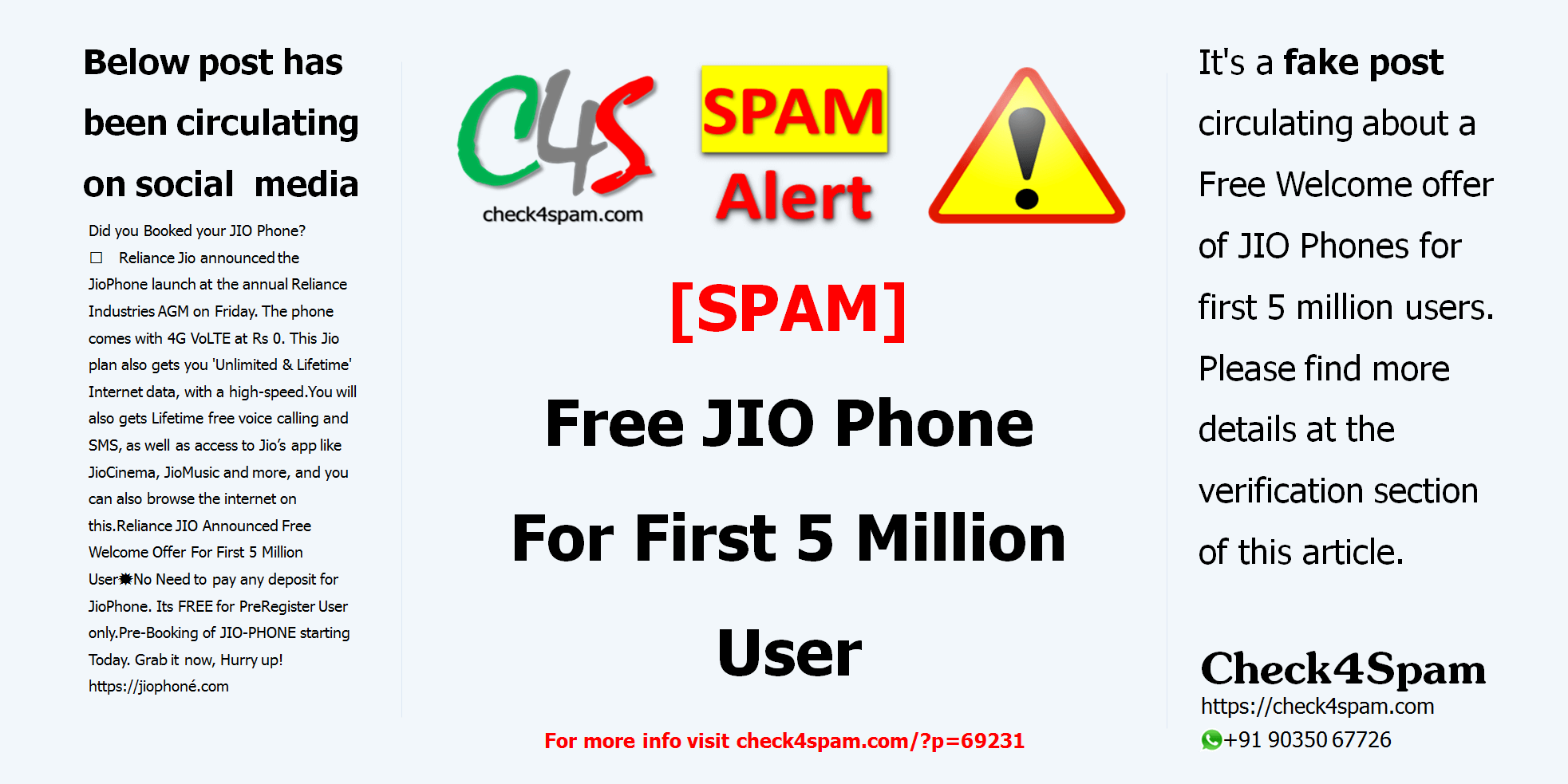 [SPAM] Free JIO Phone For First 5 Million User