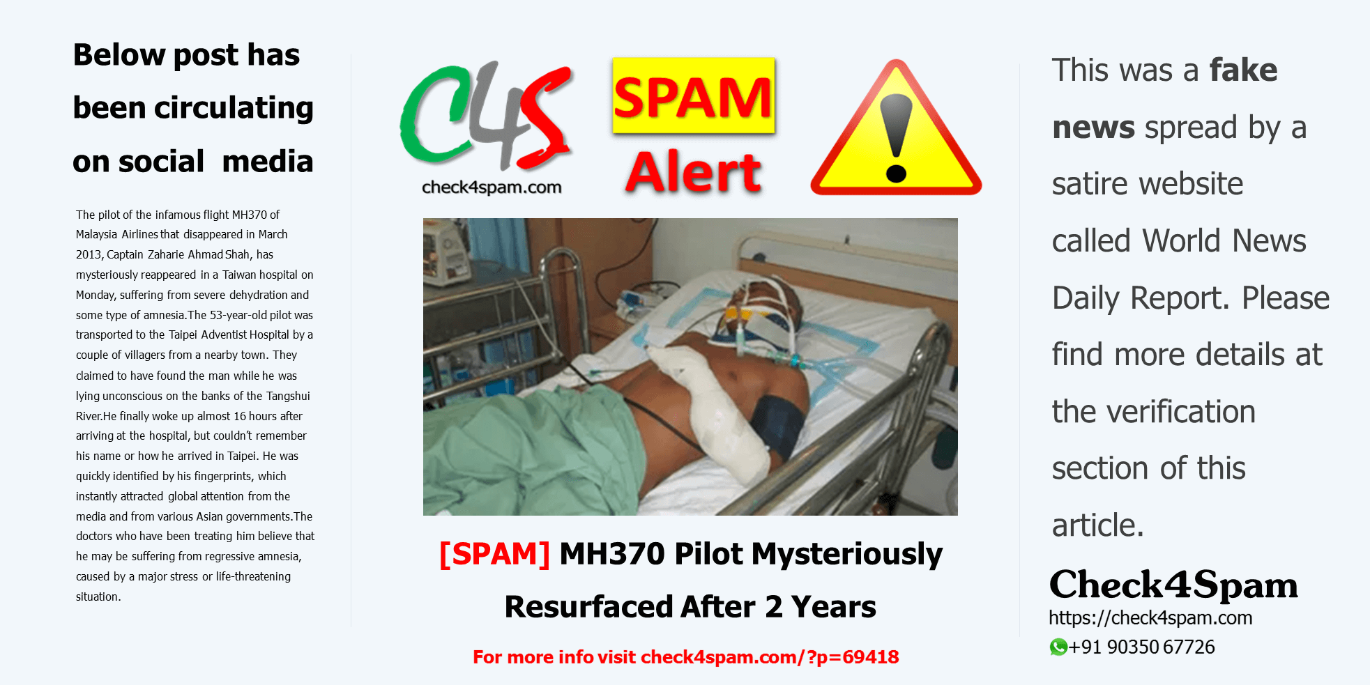 MH370 Pilot - SPAM