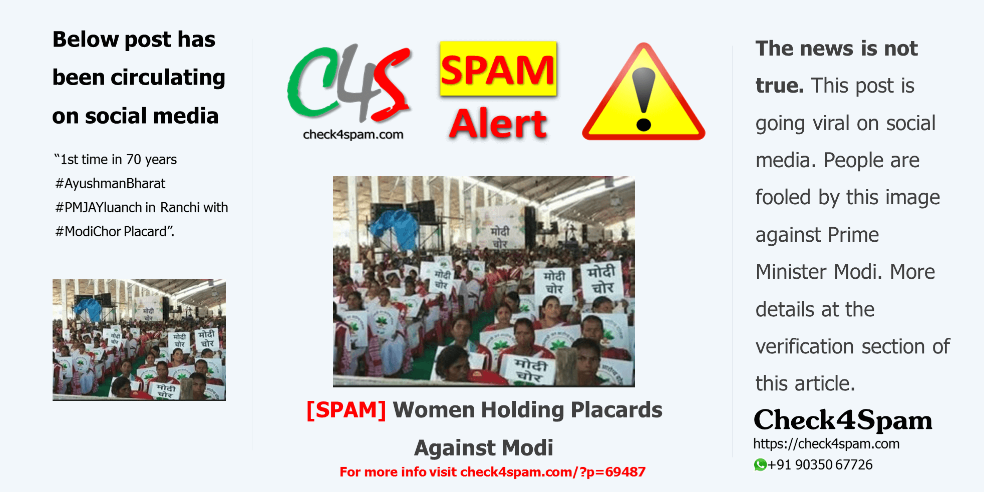 [SPAM] Women Holding Placards Against Modi