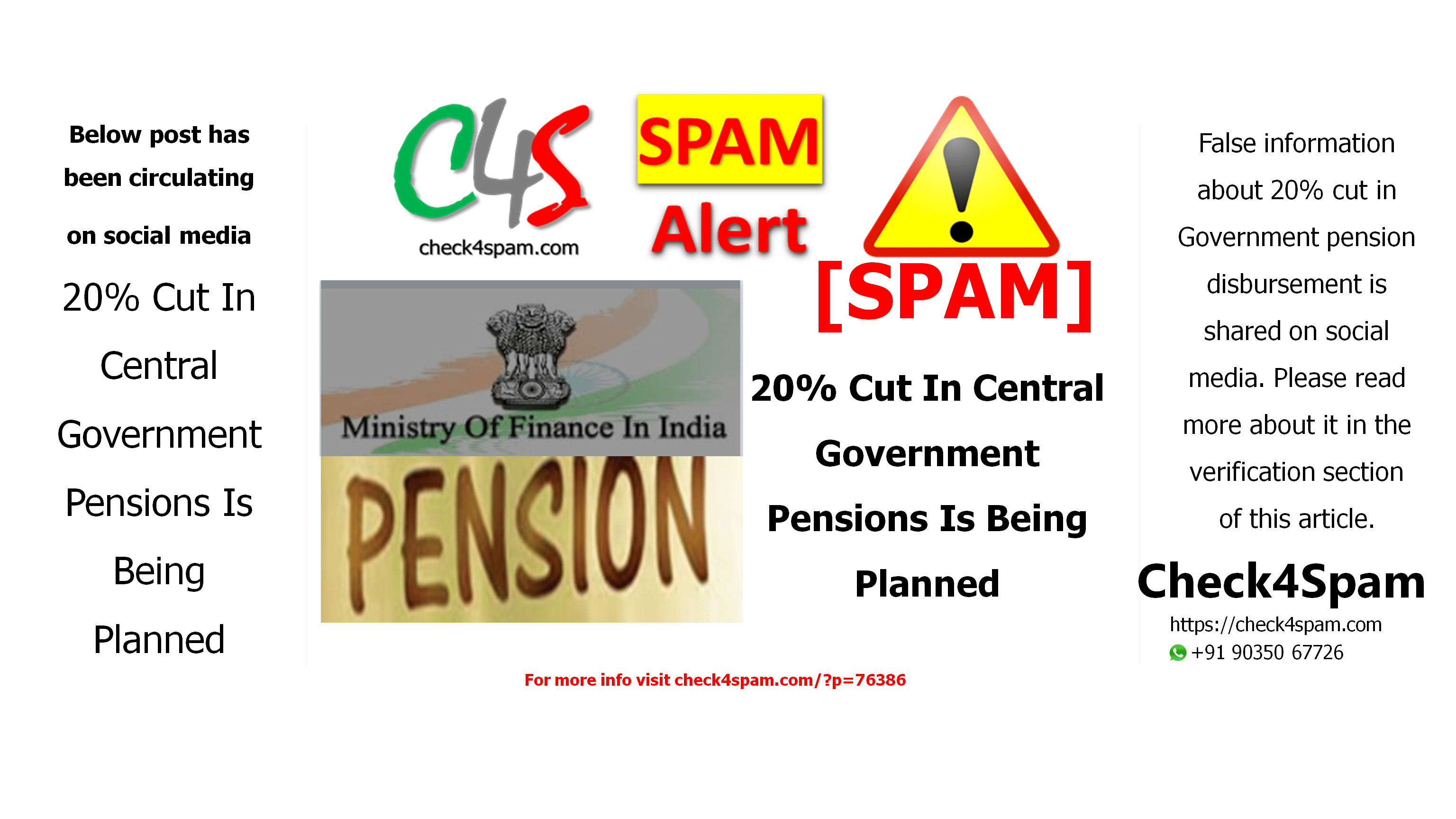 20% Cut In Central Government Pensions Is Being Planned