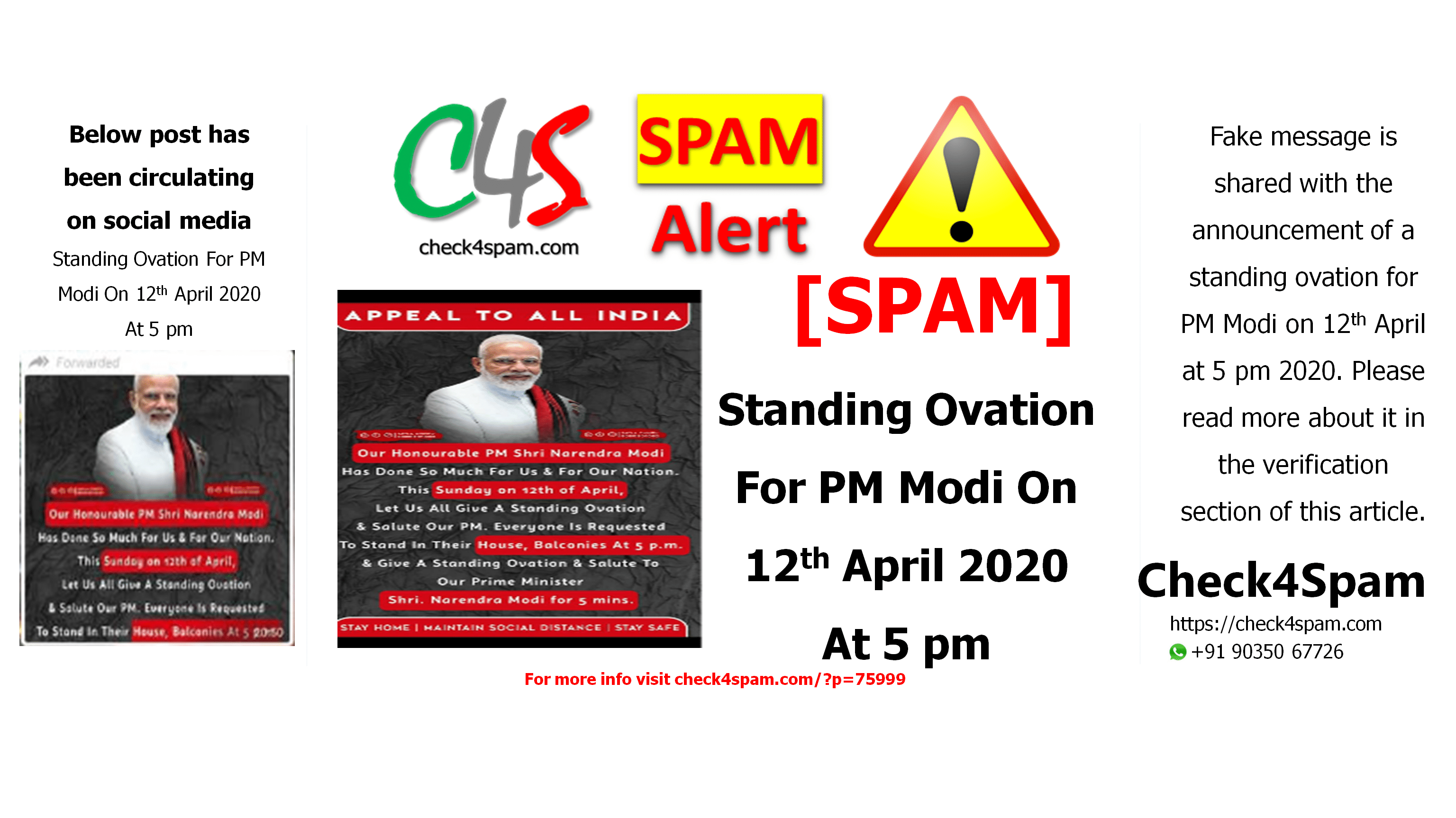 Standing Ovation For PM Modi On 12th April 2020 At 5 pm
