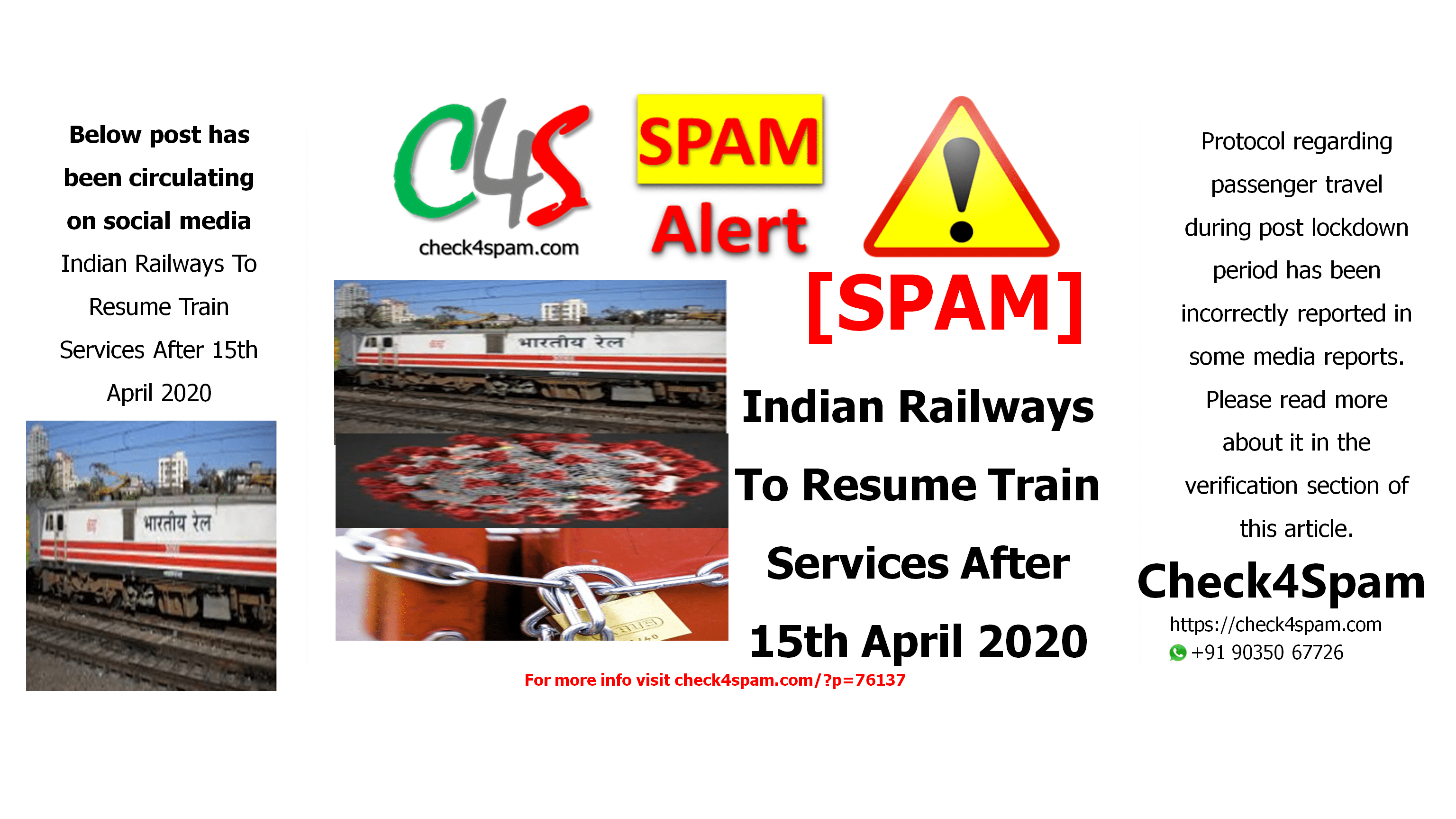 Indian Railways To Resume Train Services After 15th April 2020