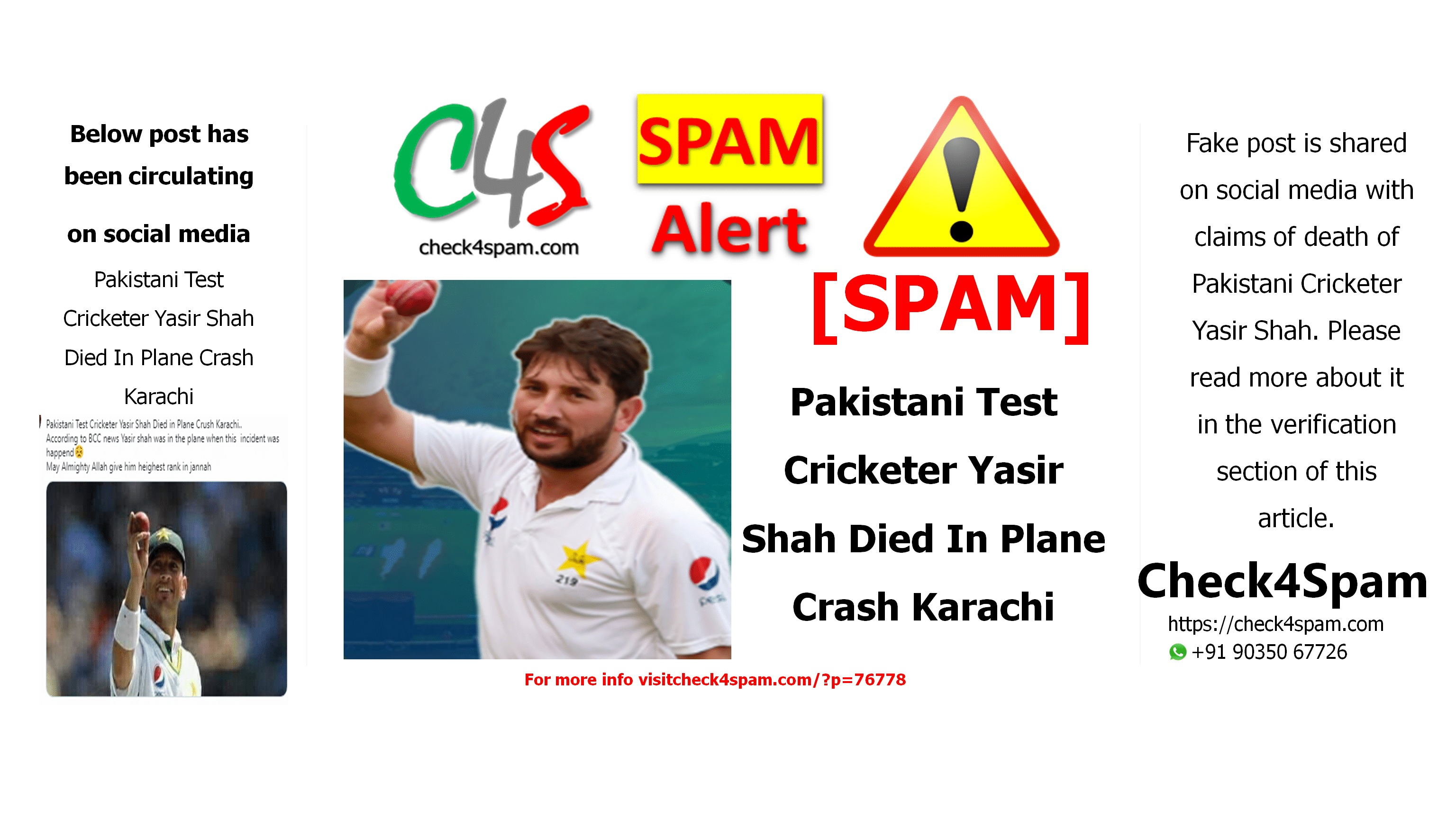 Pakistani Test Cricketer Yasir Shah Died In Plane Crash Karachi