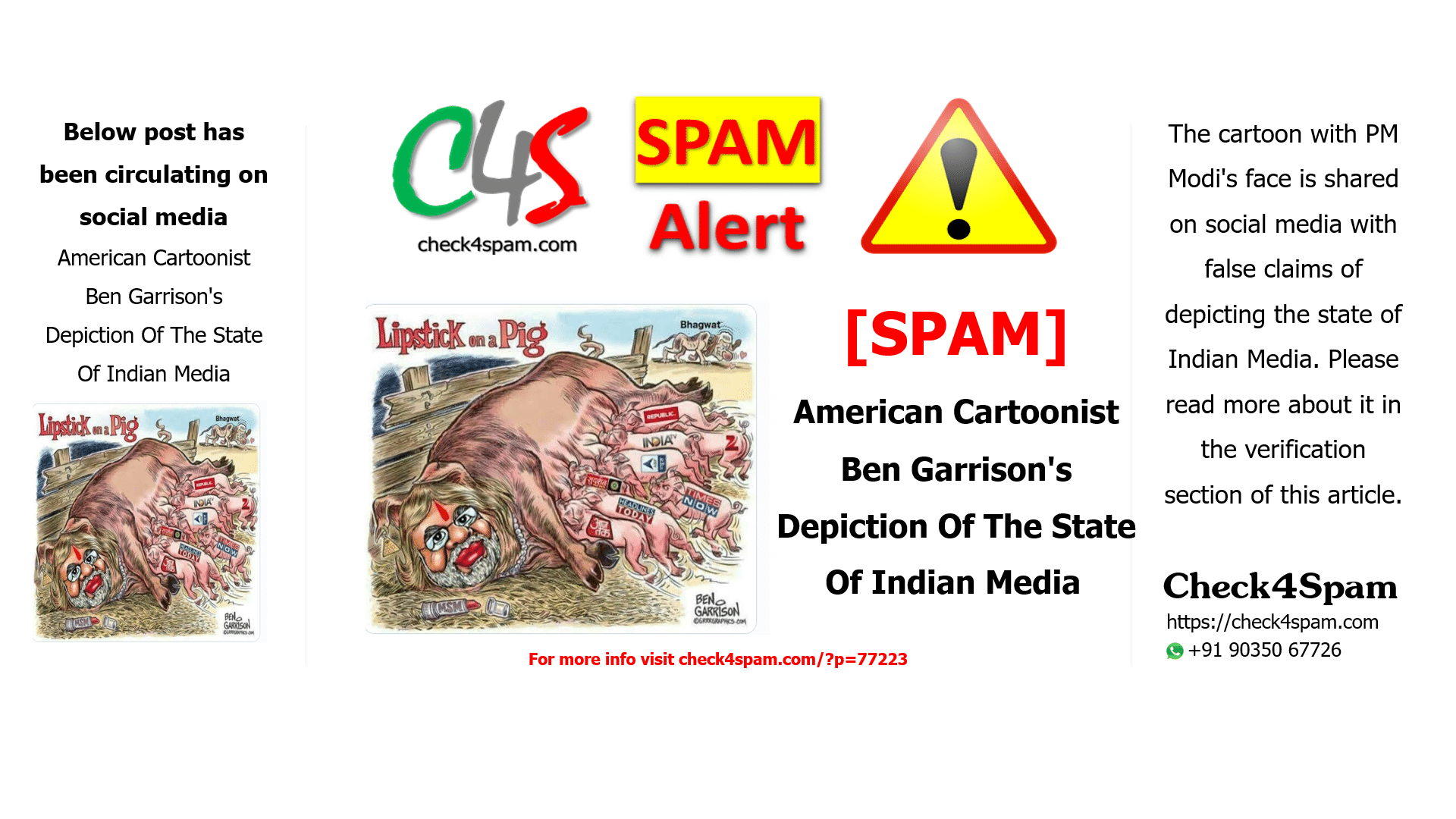 SPAM] American Cartoonist Ben Garrison's Depiction Of The State Of Indian  Media - Check4Spam