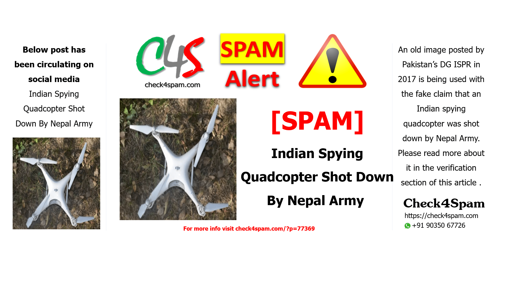 Indian Spying Quadcopter Shot Down By Nepal Army