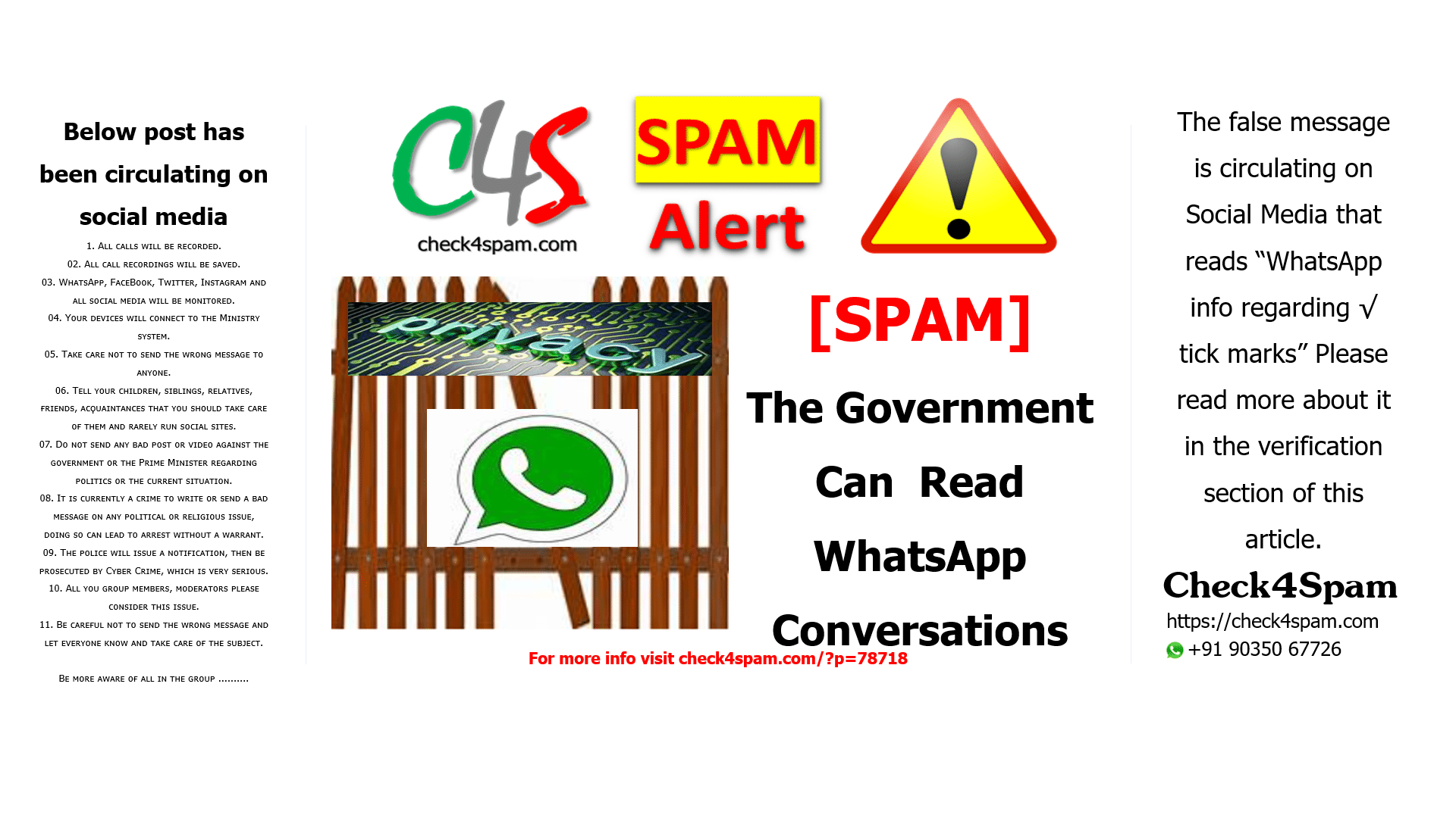The Government Can Read WhatsApp Conversations