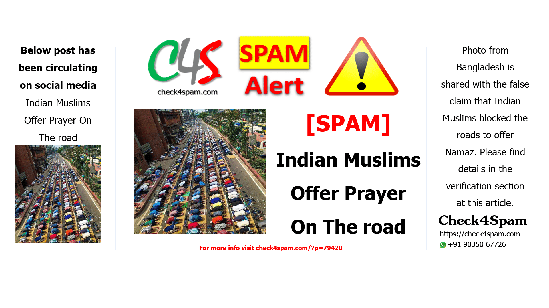 Indian Muslims Offer Prayer On The road