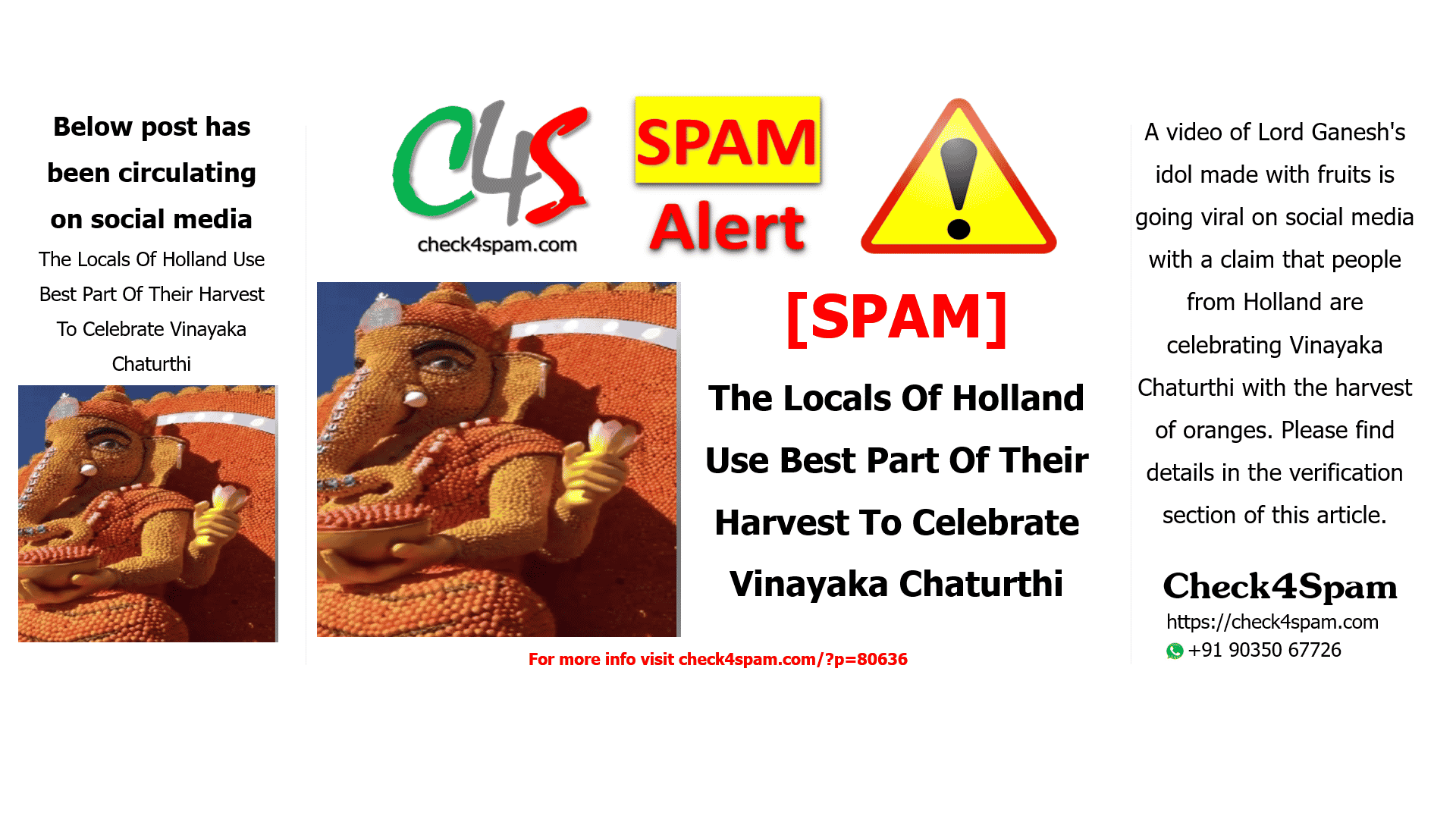 The Locals Of Holland Use Best Part Of Their Harvest To Celebrate Vinayaka Chaturthi