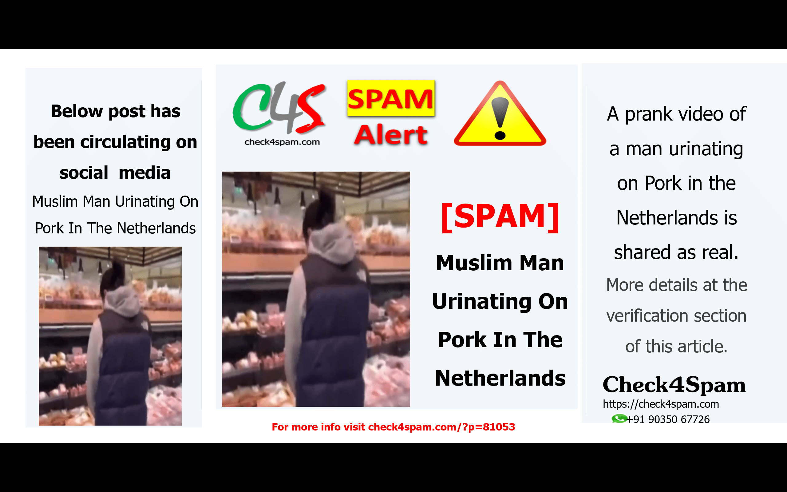 Muslim Man Urinating On Pork In The Netherlands