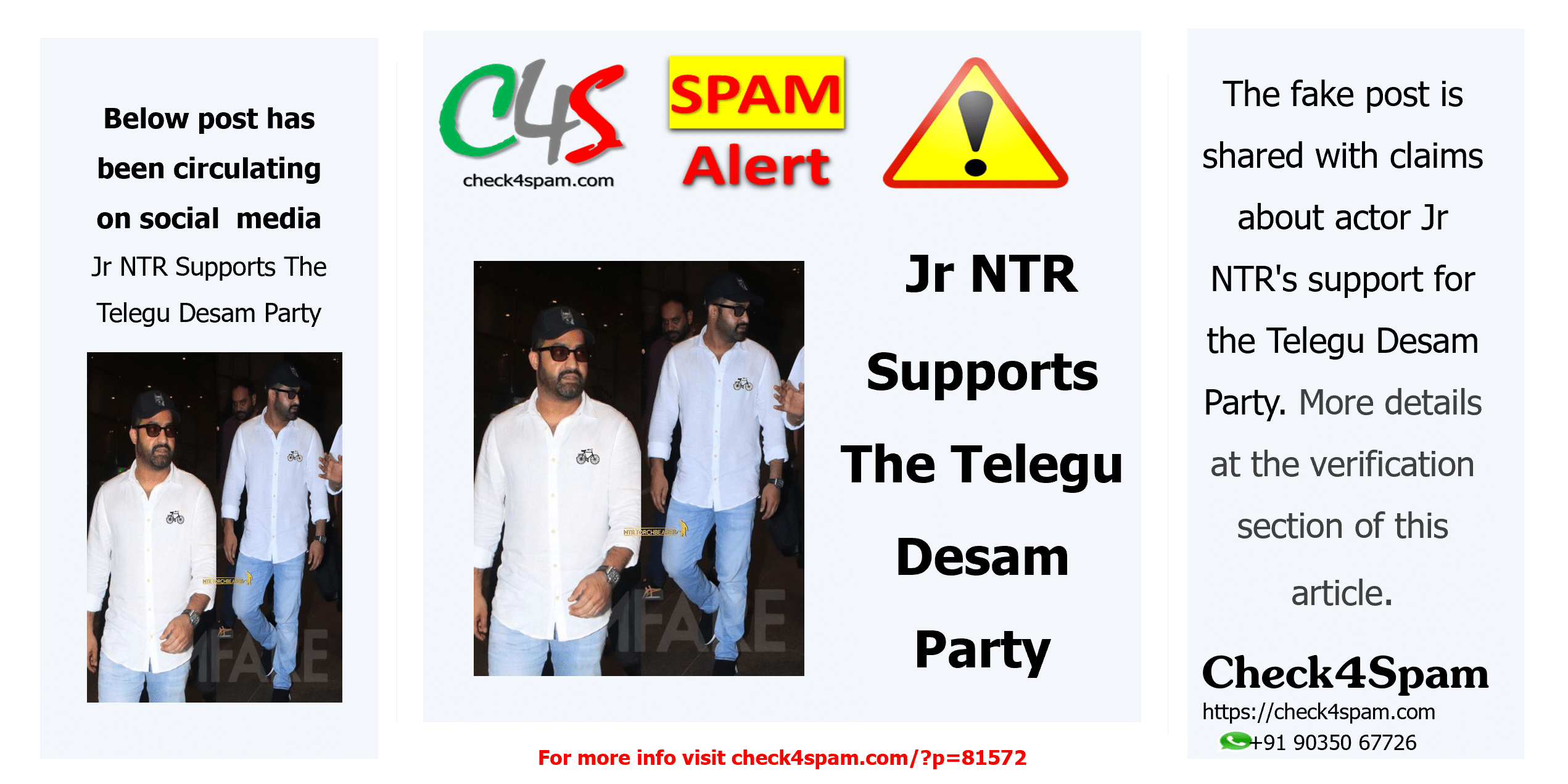 Jr NTR Supports The Telegu Desam Party