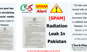 Radiation Leak In Pakistan