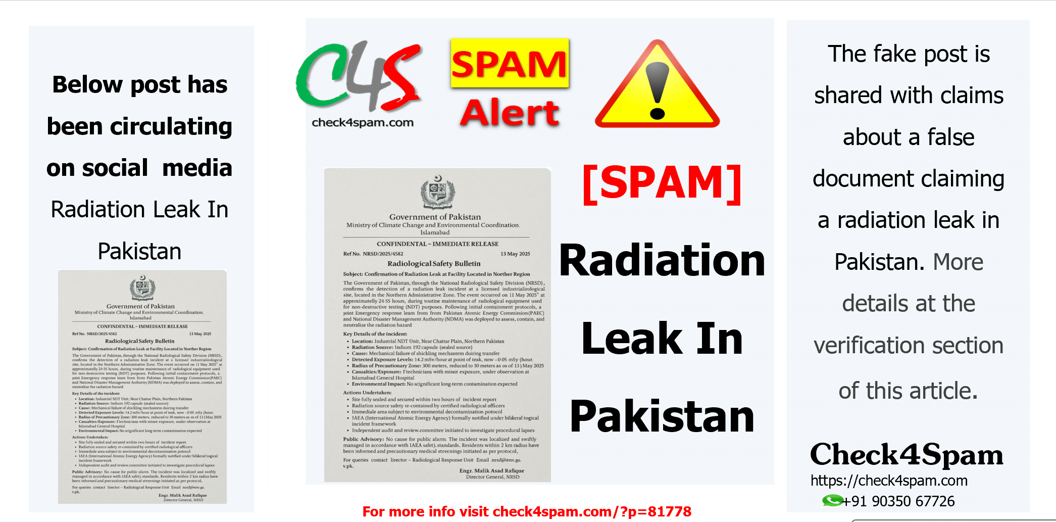 Radiation Leak In Pakistan