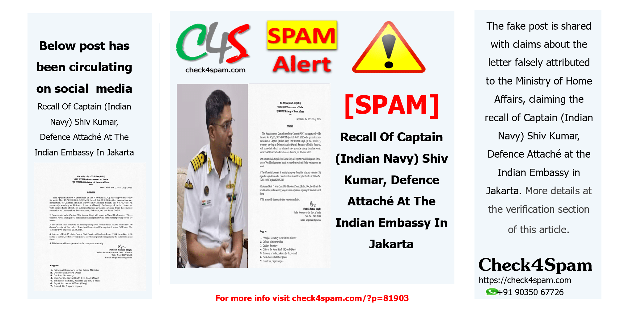 Recall Of Captain (Indian Navy) Shiv Kumar, Defence Attaché At The Indian Embassy In Jakarta